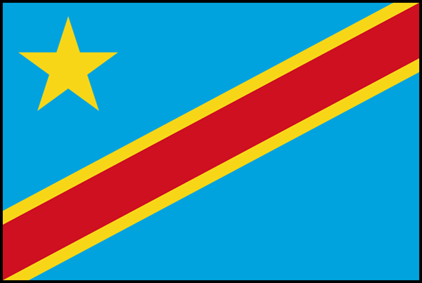 Demokratiske Republik Congo flag