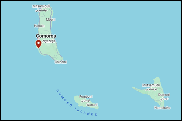 Comoros map