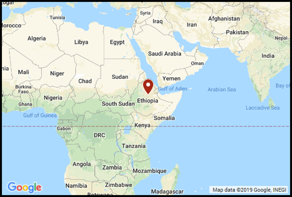 Etiopien kort