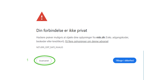 Sidevisning fra Google Chrome